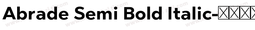 Abrade Semi Bold Italic字体转换